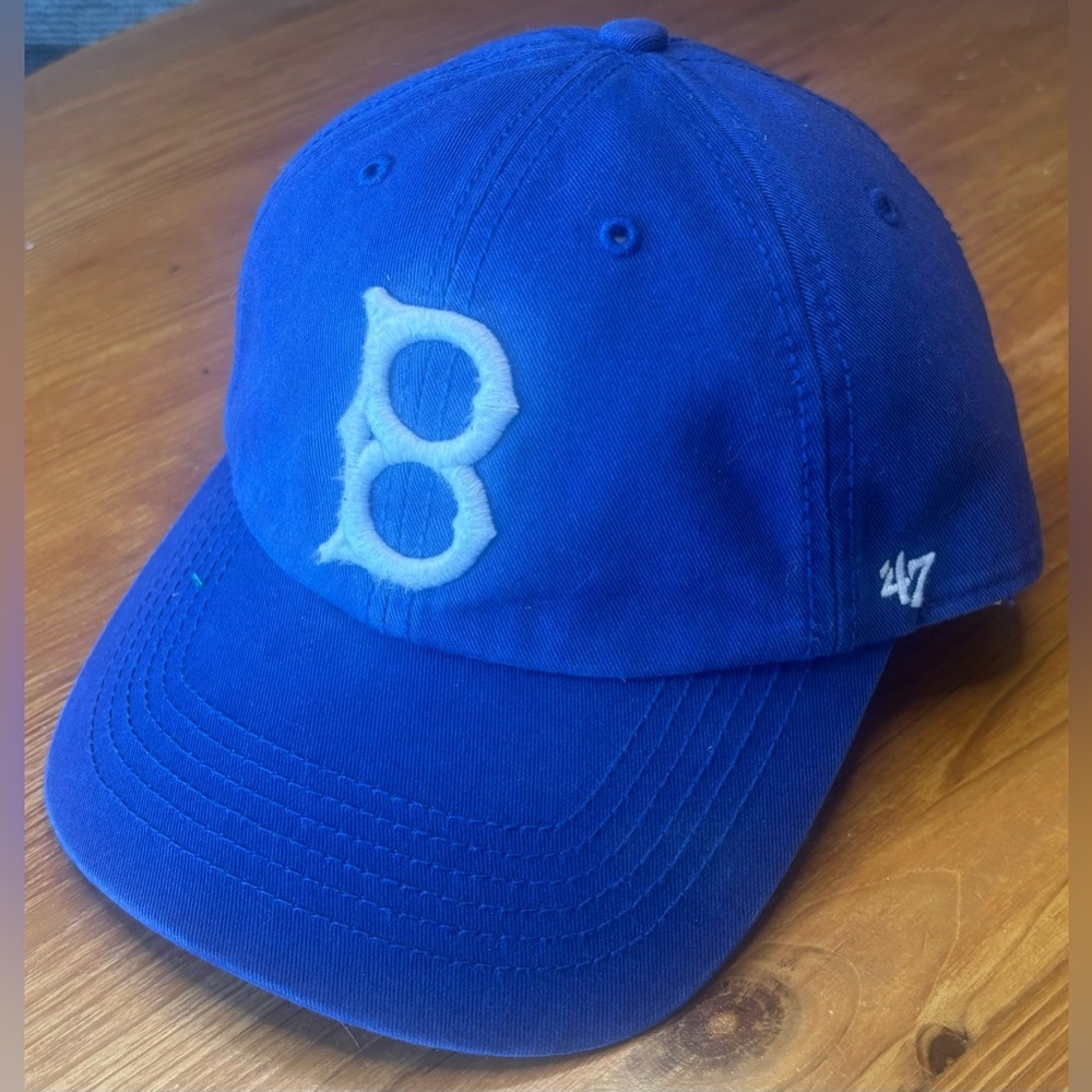 47 Brand Brooklyn Dodgers Throwback MLB Baseball Flex Fit Hat Size Adult Small